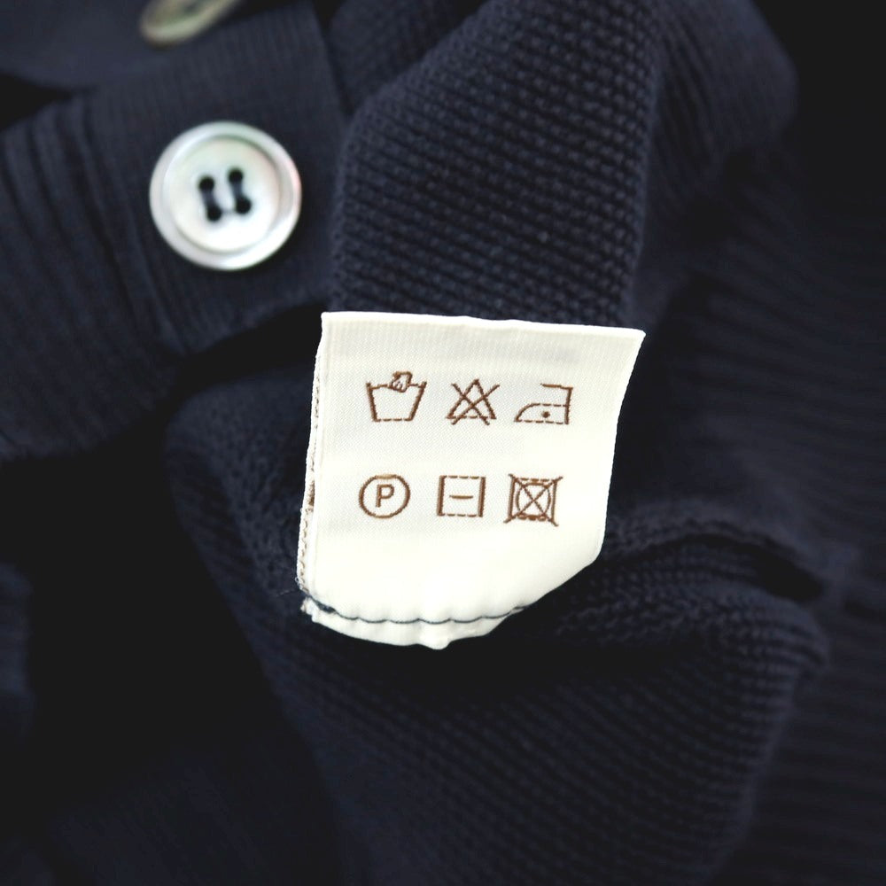 【中古】サンモリッツ S.MORITZ コットン スタンドカラー カーディガン ネイビー【 44 】【 状態ランクB 】【 メンズ 】