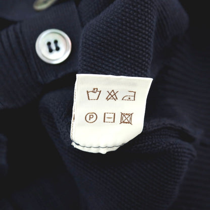 【中古】サンモリッツ S.MORITZ コットン スタンドカラー カーディガン ネイビー【 44 】【 状態ランクB 】【 メンズ 】