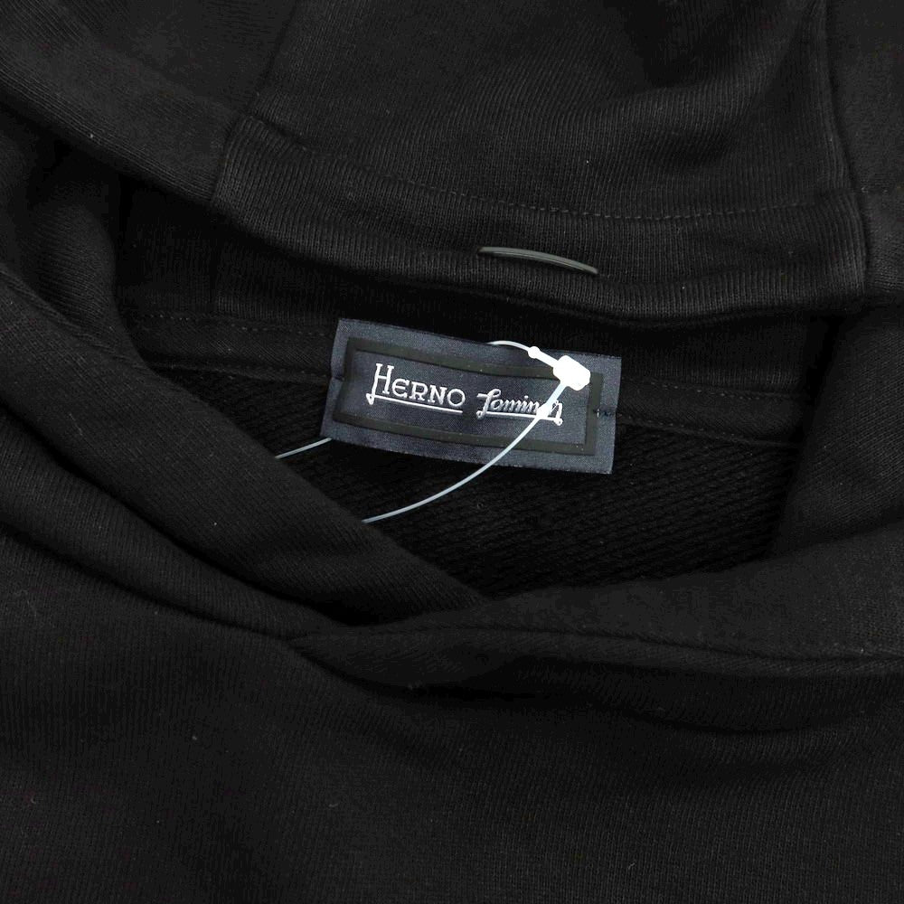 【中古】ヘルノ Herno コットン スウェット プルオーバー パーカー ブラック【 44 】【 状態ランクB 】【 メンズ 】