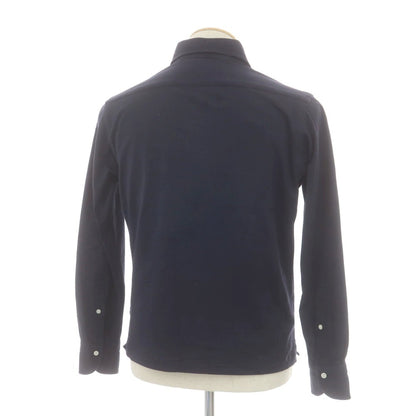 【中古】チェント ペル チェント Cento Per Cento コットンポリエステル 鹿の子 スキッパー 長袖ポロシャツ ネイビー【 S 】【 状態ランクB 】【 メンズ 】