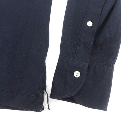 【中古】チェント ペル チェント Cento Per Cento コットンポリエステル 鹿の子 スキッパー 長袖ポロシャツ ネイビー【 S 】【 状態ランクB 】【 メンズ 】