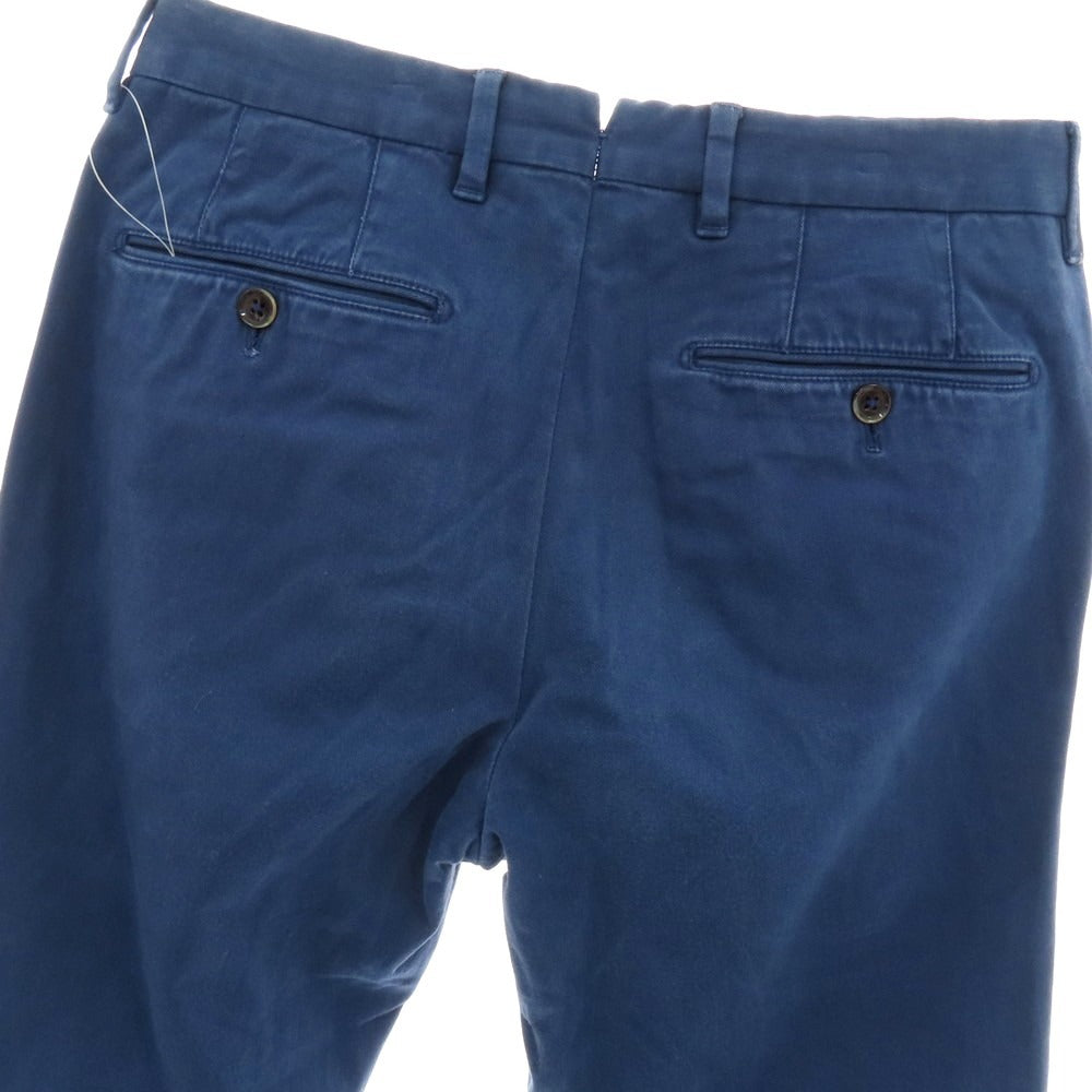 【中古】ピーティーゼロウーノ PT01 OPTICAL ストレッチ コットン カジュアルスラックスパンツ ライトネイビー【 44 】【 状態ランクC 】【 メンズ 】