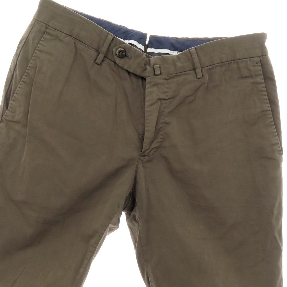 【中古】ピーティートリノ PT TORINO SILKOCHINO ストレッチ コットンシルク ショートパンツ カーキ【 46 】【 状態ランクB 】【 メンズ 】