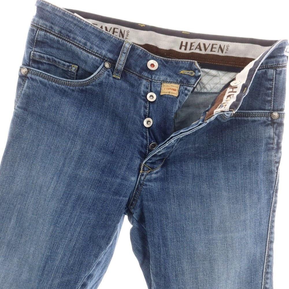 【中古】ヘブントゥ HEAVEN TWO ストレッチ コットン ジーンズ デニムパンツ ブルー【 30 】【 状態ランクC 】【 メンズ 】