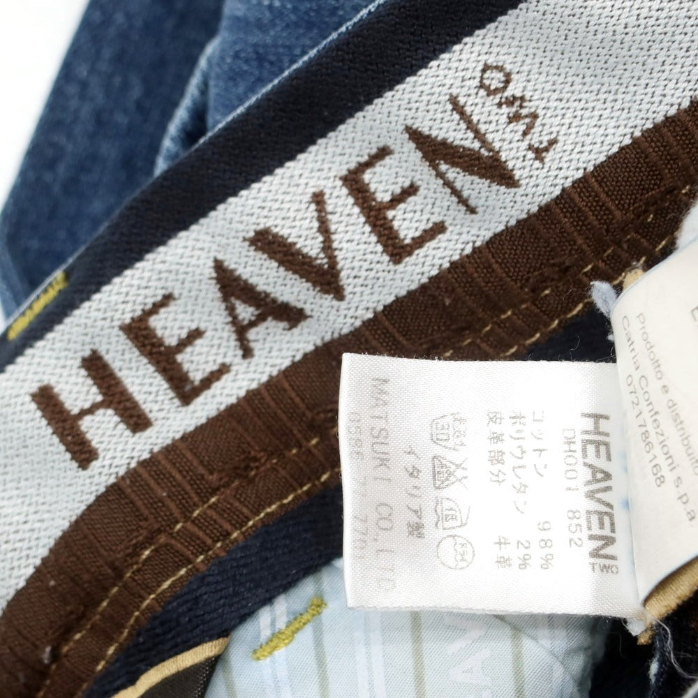 【中古】ヘブントゥ HEAVEN TWO ストレッチ コットン ジーンズ デニムパンツ ブルー【サイズ30】【 状態ランクC 】【 メンズ 】 [CPD]