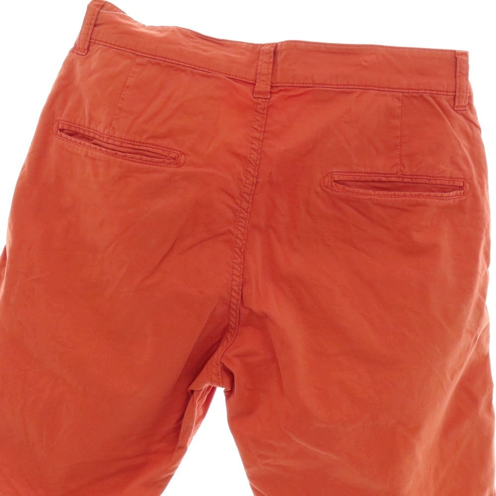【中古】アスペジ ASPESI ストレッチ ツイルコットン ショートパンツ オレンジ【 サイズ46 】【 状態ランクC 】【 メンズ 】 [DPD]