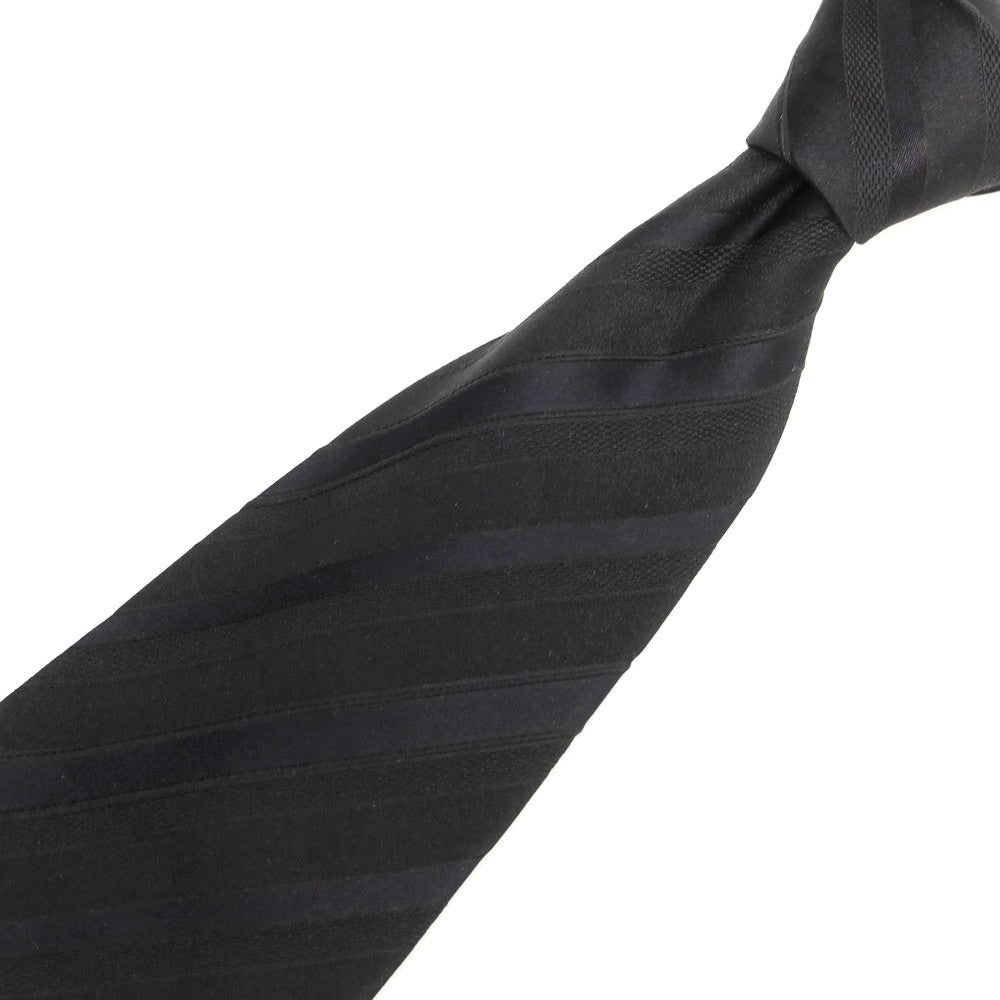 【中古】グッチ GUCCI シルク ストライプ柄ネクタイ ブラック【 状態ランクB 】【 メンズ 】