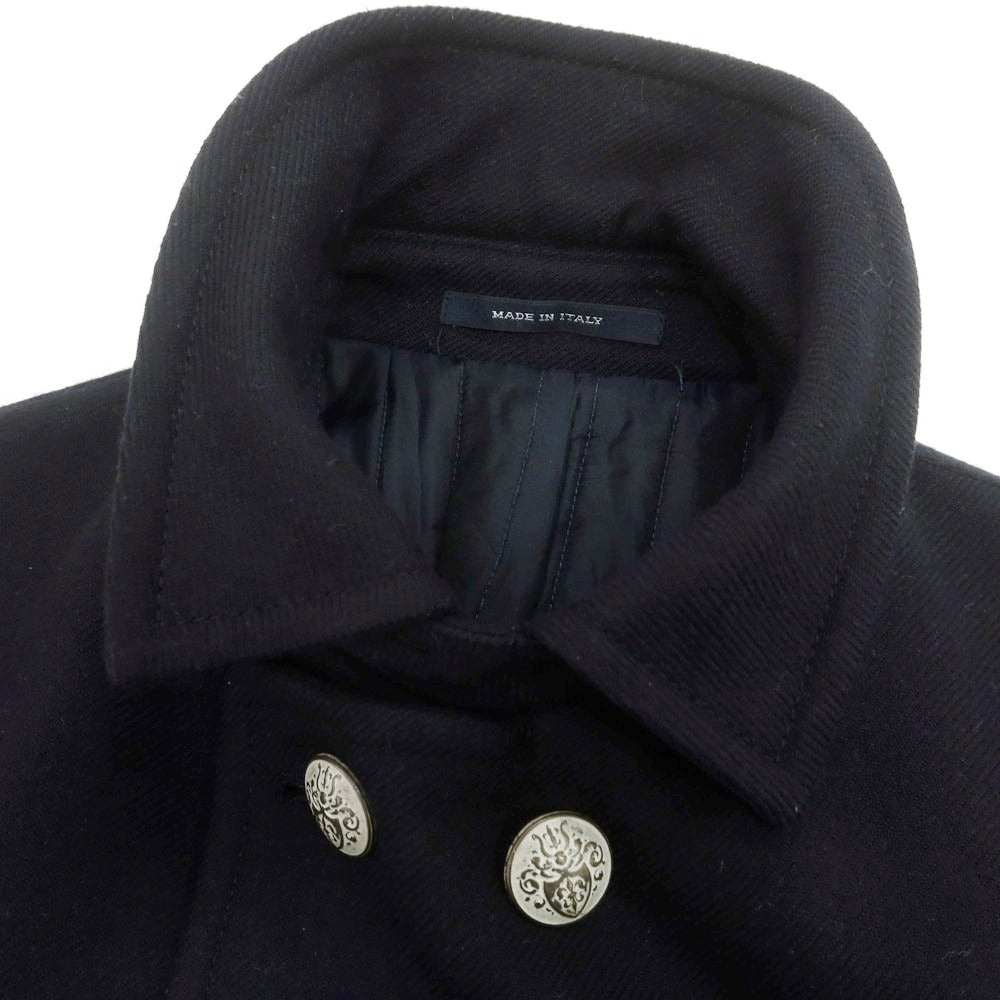 【中古】タリアトーレ TAGLIATORE ツイルウール ダブルブレストコート ダークネイビー【 44 】【 状態ランクC 】【 メンズ 】