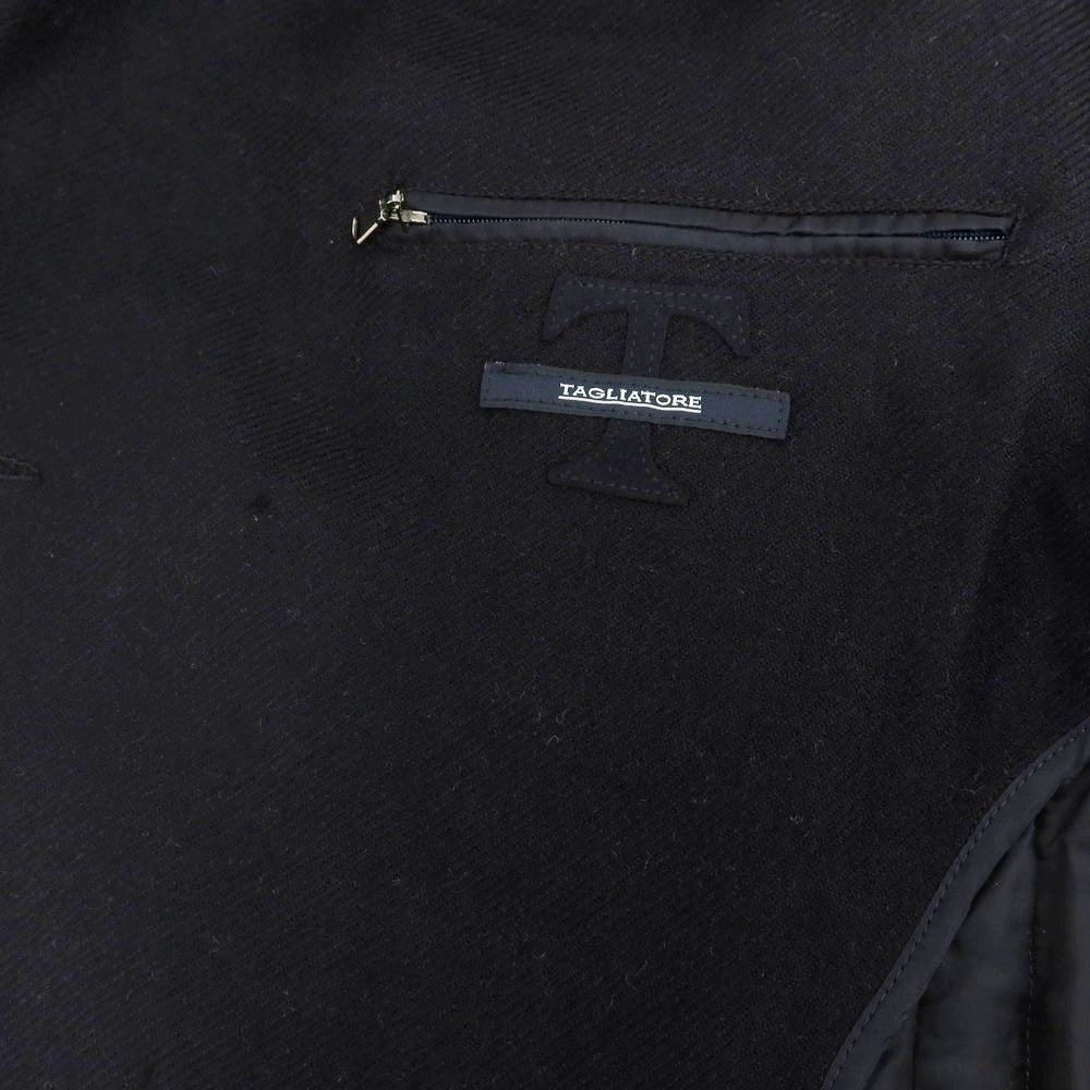 【中古】タリアトーレ TAGLIATORE ツイルウール ダブルブレストコート ダークネイビー【 44 】【 状態ランクC 】【 メンズ 】