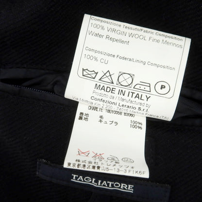 【中古】タリアトーレ TAGLIATORE ツイルウール ダブルブレストコート ダークネイビー【 44 】【 状態ランクC 】【 メンズ 】