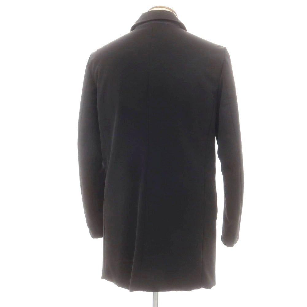 【中古】ムーレー MOORER ポリエステル リバーシブル 中綿ステンカラーコート ブラックxダークネイビー【 サイズ46 】【 状態ランクC 】【 メンズ 】 [CPD]