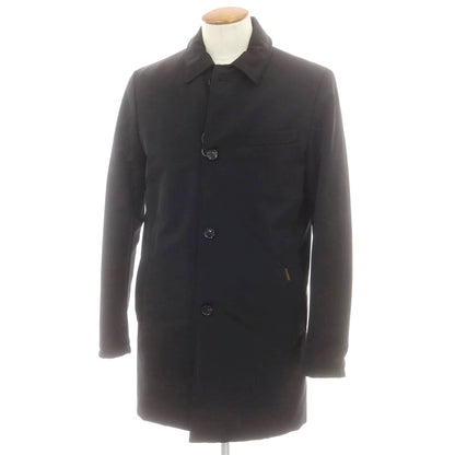 【中古】ムーレー MOORER ポリエステル リバーシブル 中綿ステンカラーコート ブラックxダークネイビー【サイズ46】【 状態ランクC 】【 メンズ 】 [BPD]