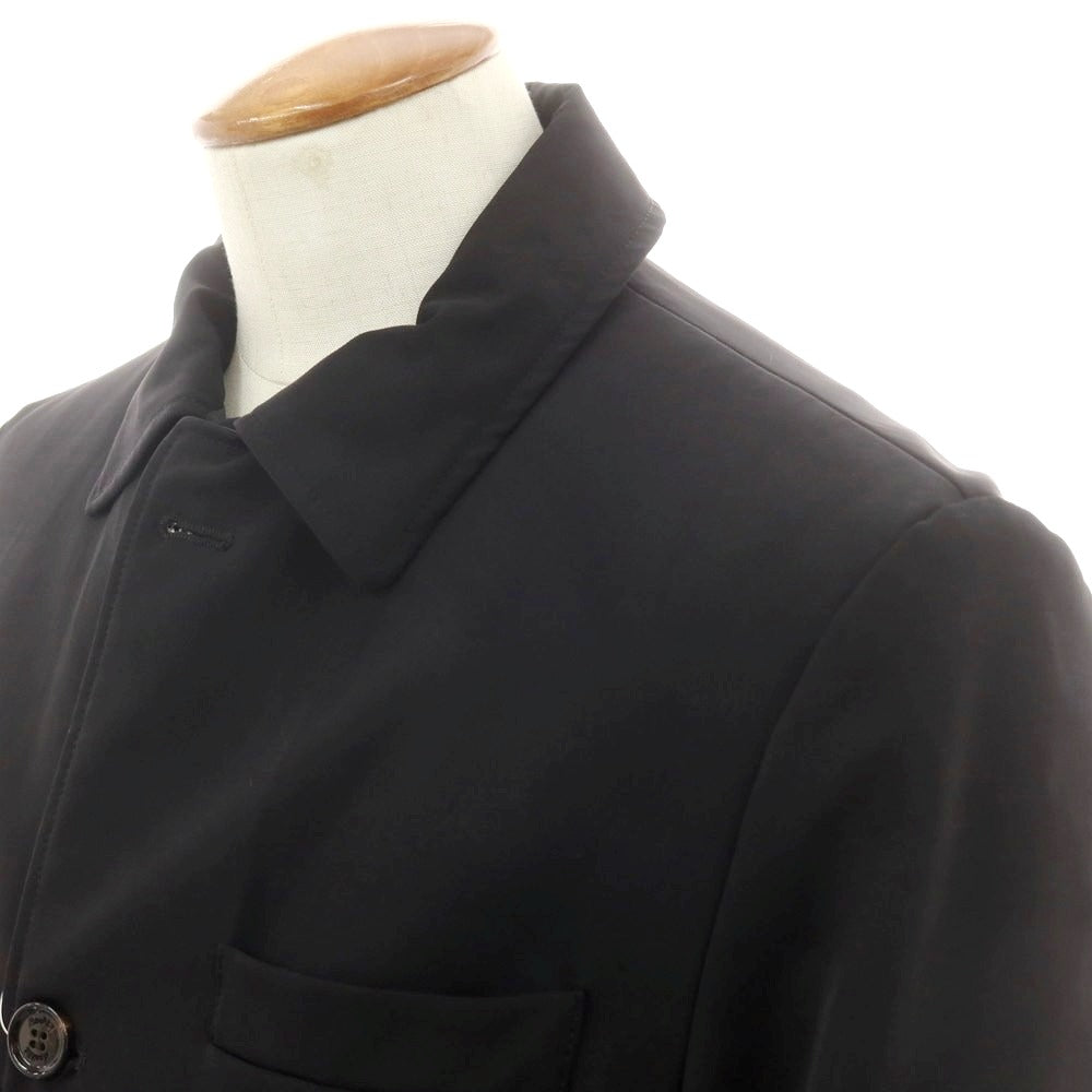 【中古】ムーレー MOORER ポリエステル リバーシブル 中綿ステンカラーコート ブラックxダークネイビー【 サイズ46 】【 状態ランクC 】【 メンズ 】 [CPD]