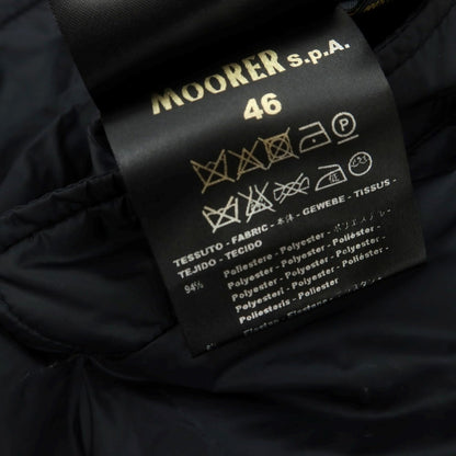 【中古】ムーレー MOORER ポリエステル リバーシブル 中綿ステンカラーコート ブラックxダークネイビー【 46 】【 状態ランクB 】【 メンズ 】