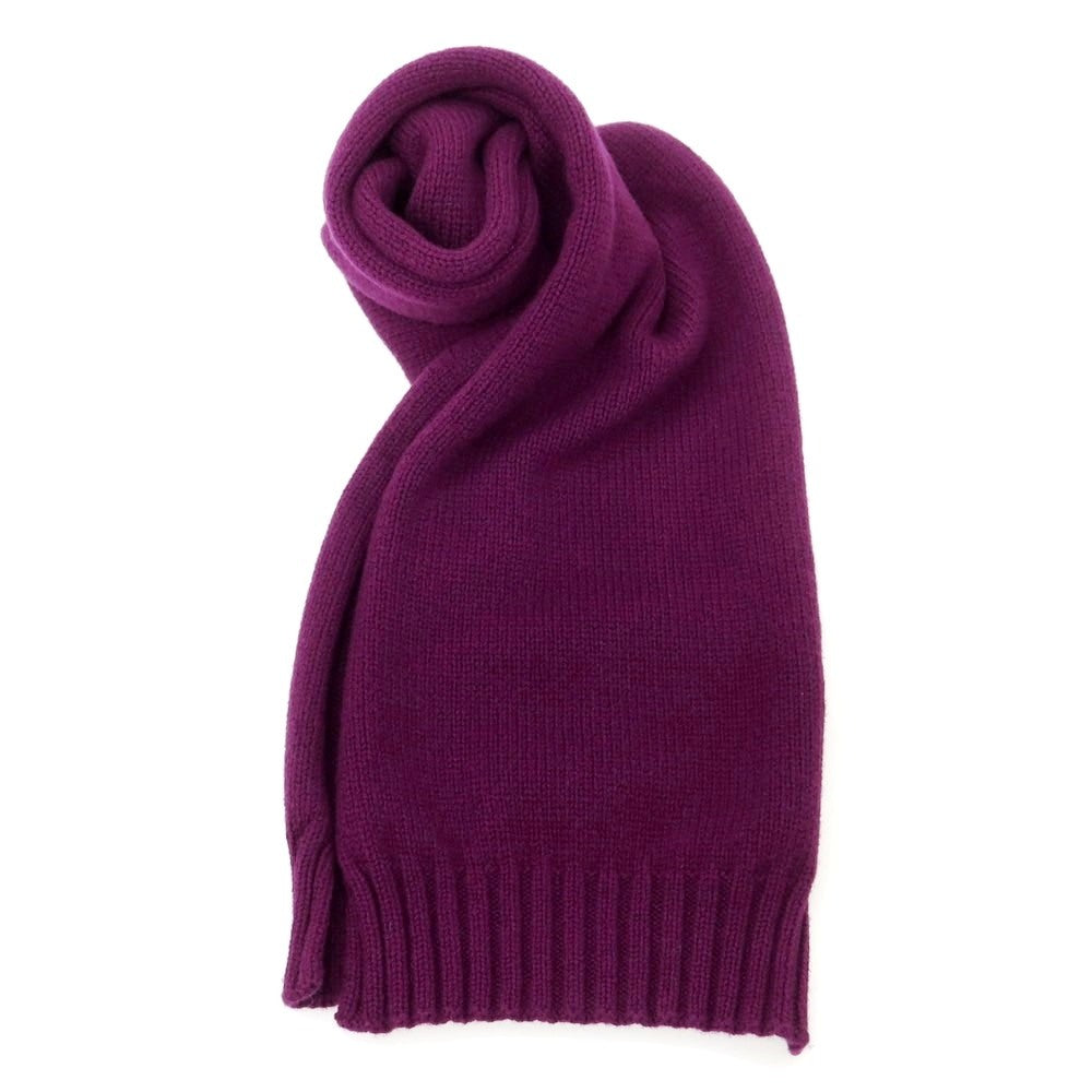 【中古】マーロ Malo カシミヤ マフラー パープル【 状態ランクB 】【 メンズ 】