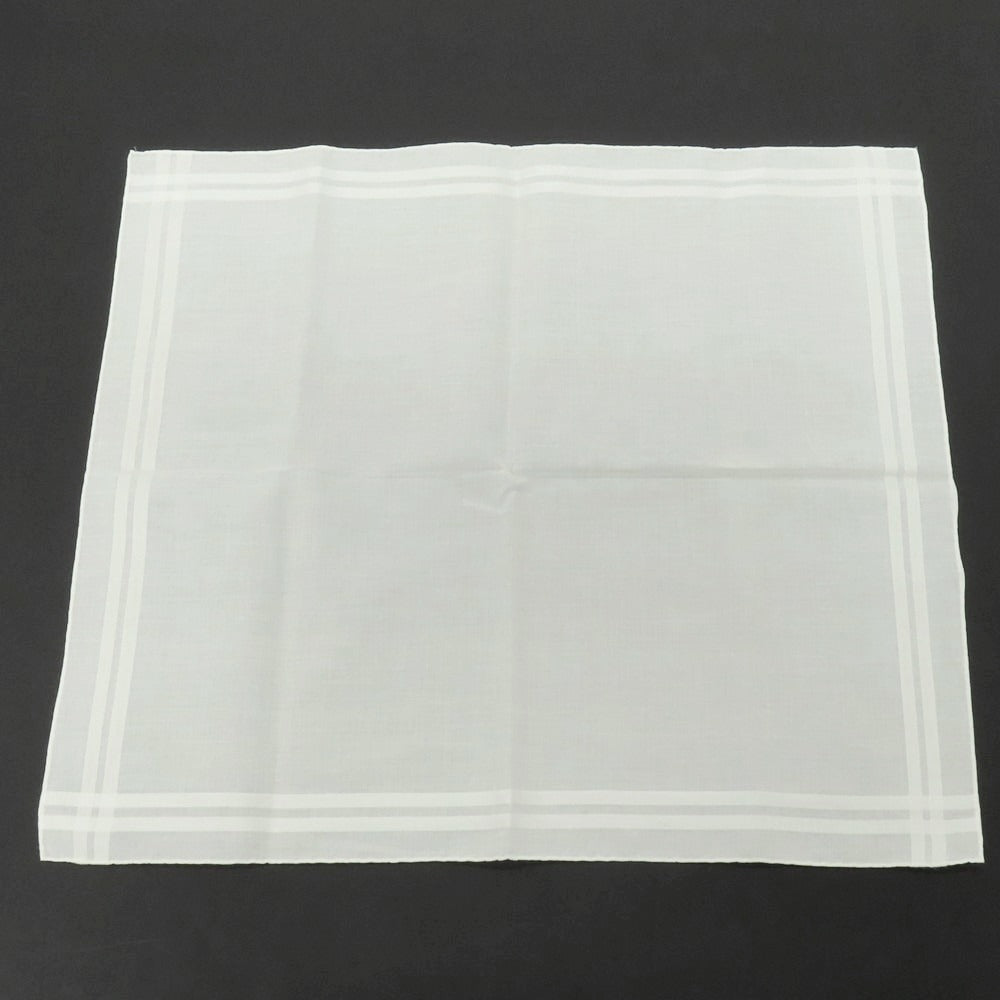 【中古】エルメス HERMES コットン ポケットチーフ アイボリー【 状態ランクC 】【 メンズ 】