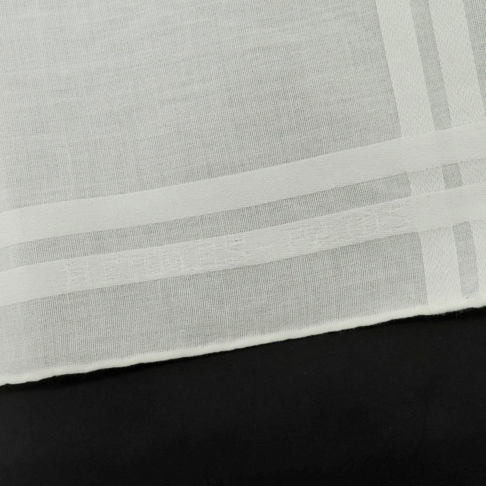 【中古】エルメス HERMES コットン ポケットチーフ アイボリー【 状態ランクC 】【 メンズ 】