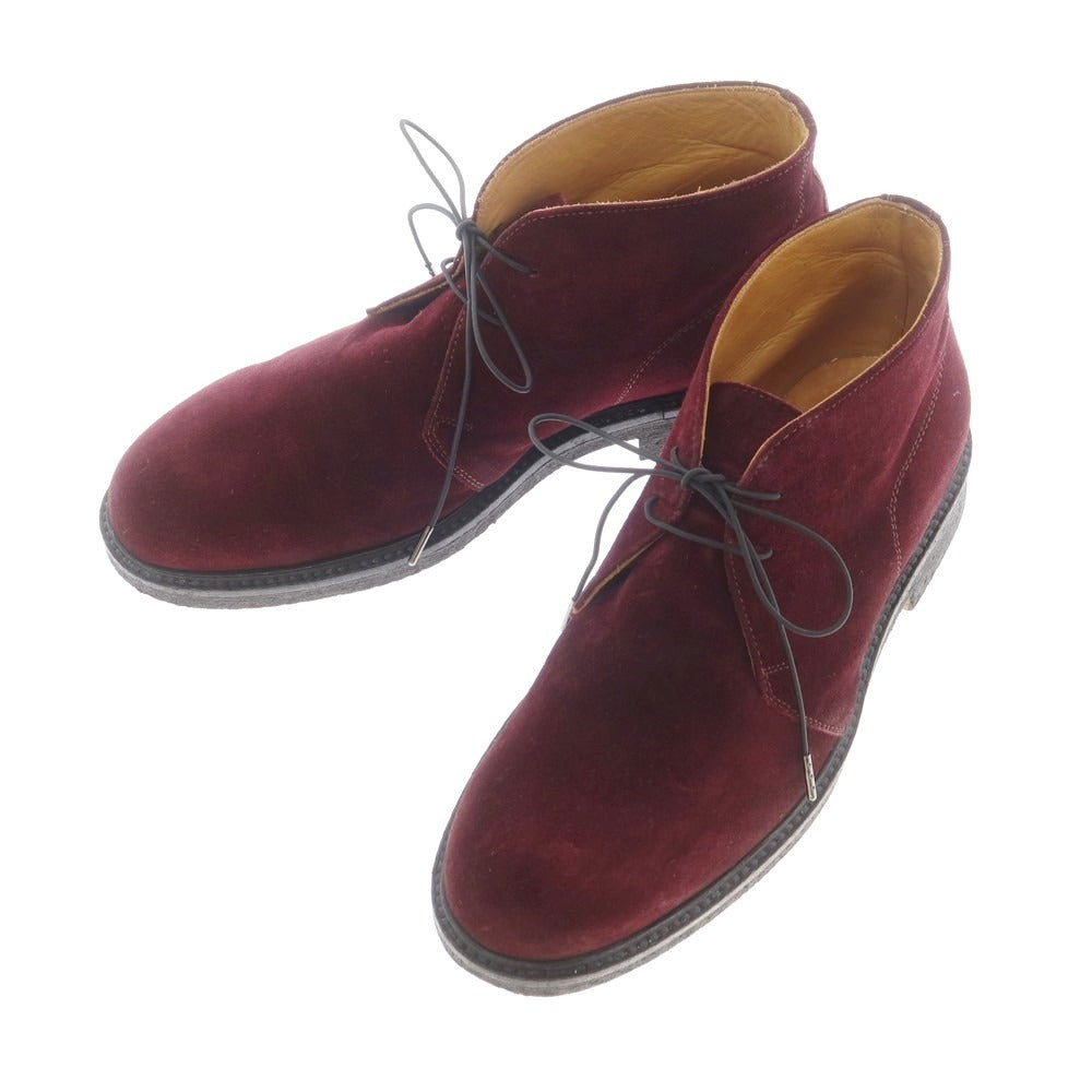 【中古】イルカンパゴ IL CAMPAGO スエード チャッカブーツ ワイン【 41 】【 状態ランクA 】【 メンズ 】