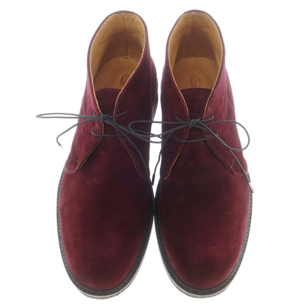 【中古】イルカンパゴ IL CAMPAGO スエード チャッカブーツ ワイン【 41 】【 状態ランクA 】【 メンズ 】