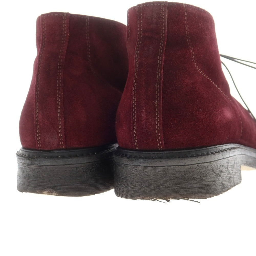 【中古】イルカンパゴ IL CAMPAGO スエード チャッカブーツ ワイン【 41 】【 状態ランクA 】【 メンズ 】