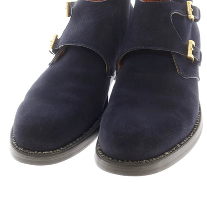 【中古】フラテッリジャコメッティ F.LLI Giacometti スエード ダブルモンク ブーツ ネイビー【 401/2 】【 状態ランクB 】【 メンズ 】
