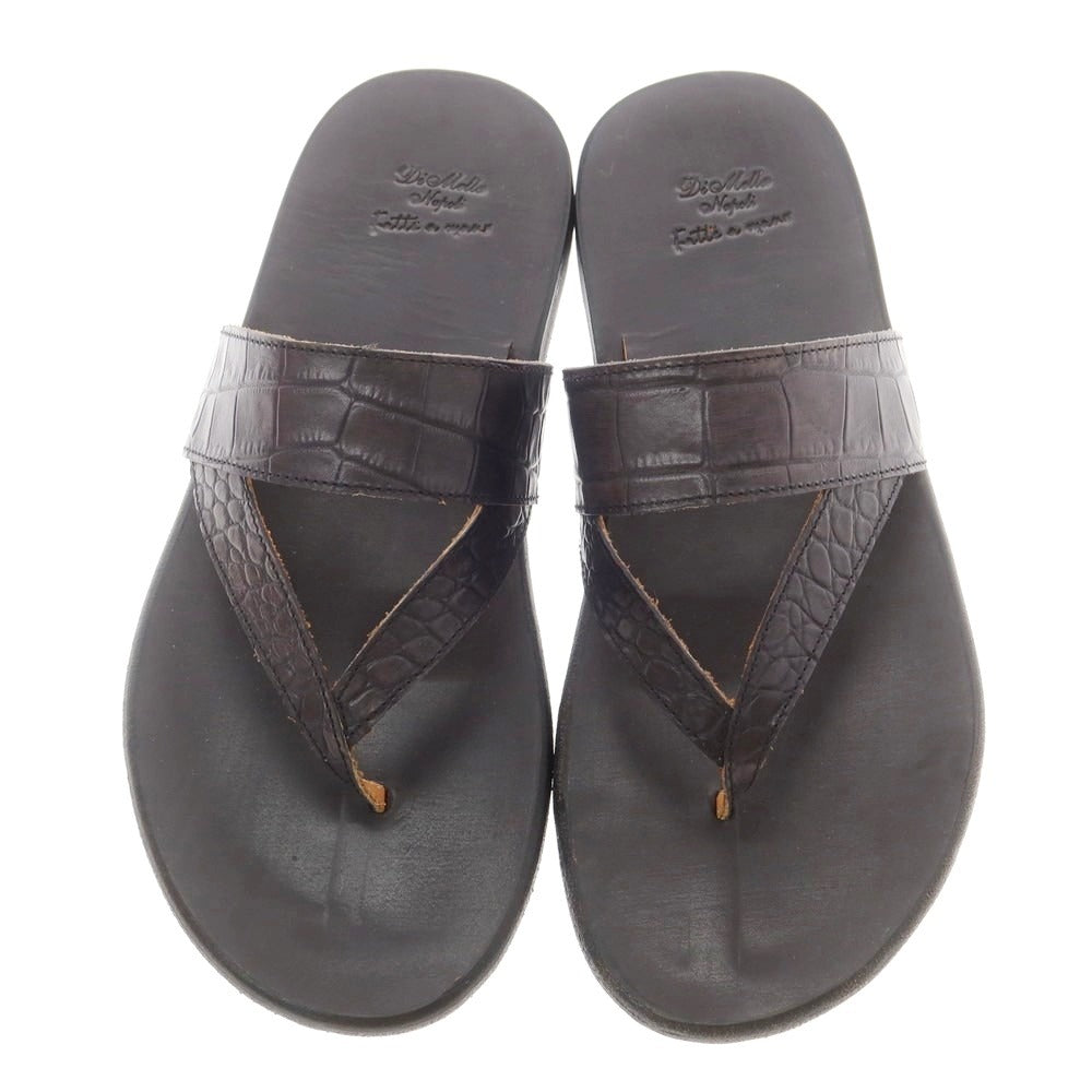 【中古】ディメッラ DI MELLA レザー サンダル ブラック【 6 】【 状態ランクA 】【 メンズ 】