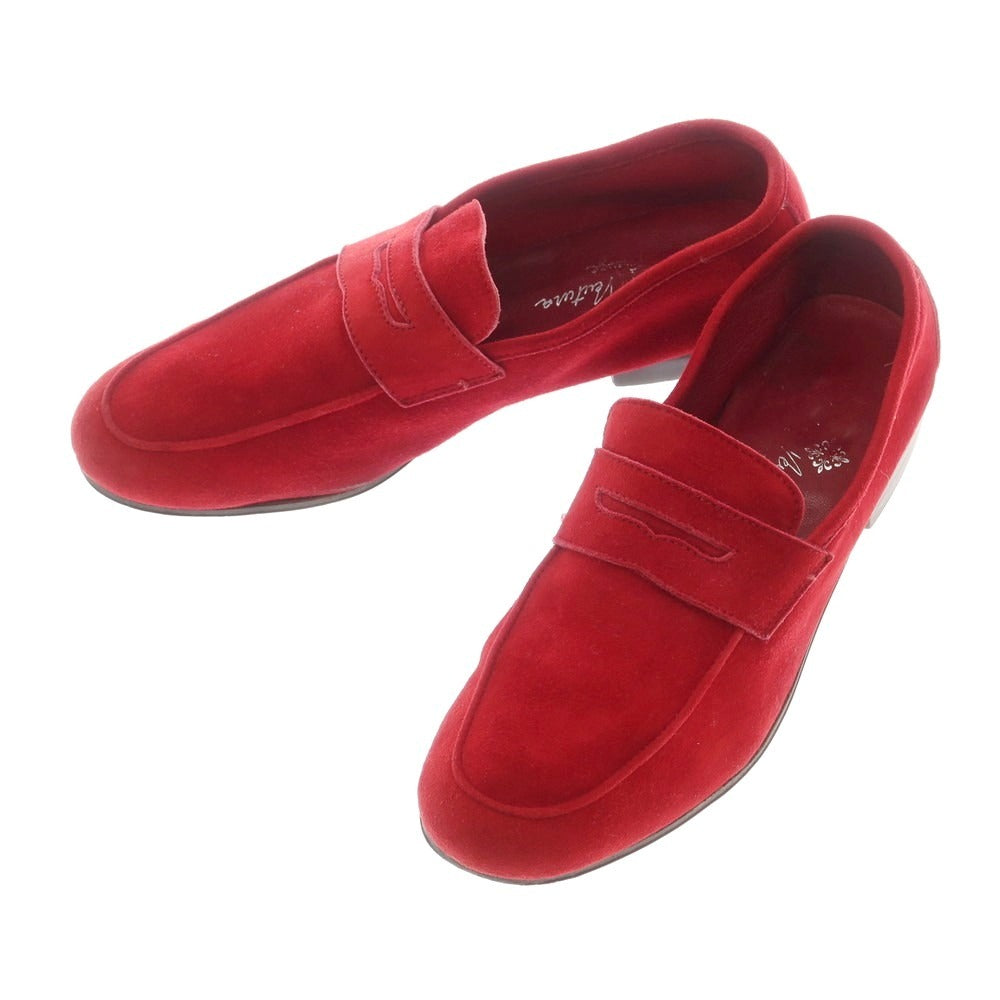 【中古】アンドレアヴェンチューラ ANDREA VENTURA スエード コインローファー レッド【 40 】【 状態ランクB 】【 メンズ 】