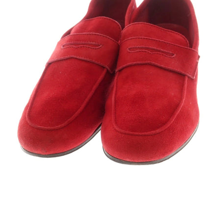 【中古】アンドレアヴェンチューラ ANDREA VENTURA スエード コインローファー レッド【 40 】【 状態ランクB 】【 メンズ 】