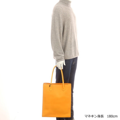 【中古】【未使用】シセイ Cisei 1212 LD TOTE シュリンクレザー トートバッグ オレンジ【 状態ランクS 】【 メンズ 】