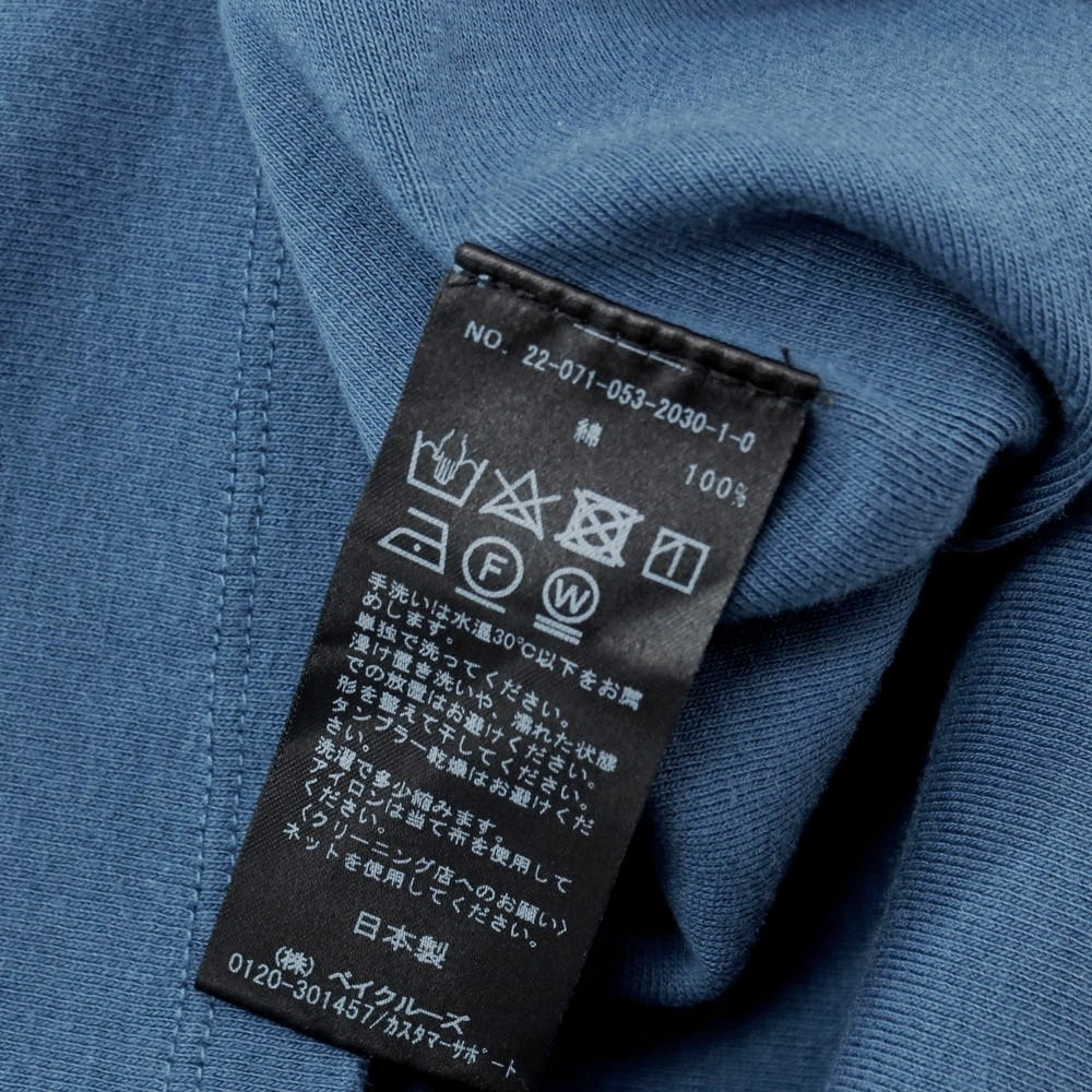 【中古】エルイー LE コットン クルーネック 半袖Ｔシャツ ダスティブルー【サイズF】【 状態ランクB 】【 メンズ 】 [EPD]