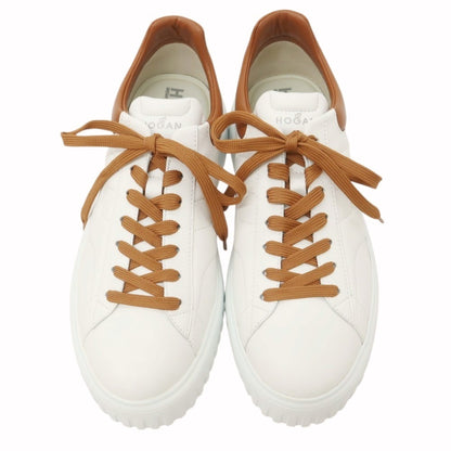 【中古】【未使用】ホーガン Hogan レザー スニーカー ホワイトxブラウン【 8 】【 状態ランクS 】【 メンズ 】