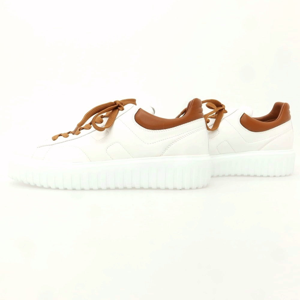 【中古】【未使用】ホーガン Hogan レザー スニーカー ホワイトxブラウン【 8 】【 状態ランクS 】【 メンズ 】