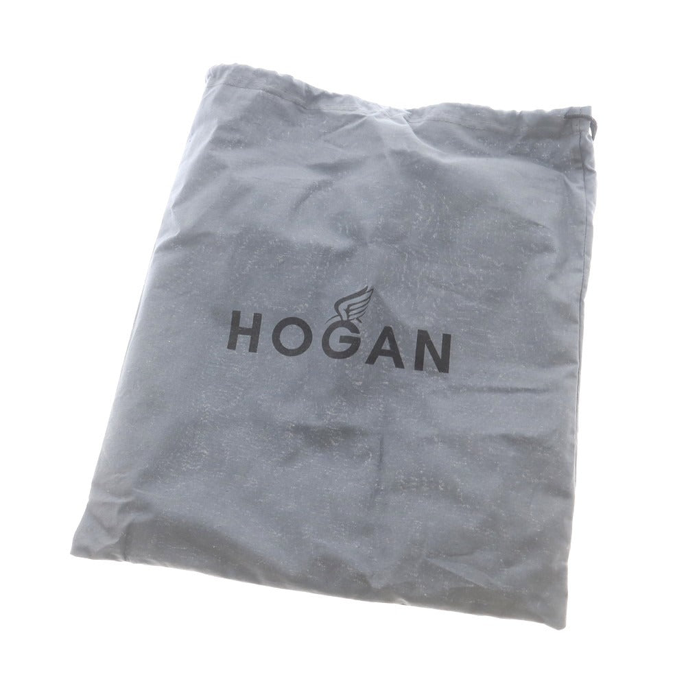 【中古】【未使用】ホーガン Hogan レザー スニーカー ホワイトxブラウン【 サイズ8 】【 状態ランクS 】【 メンズ 】 [BPD]