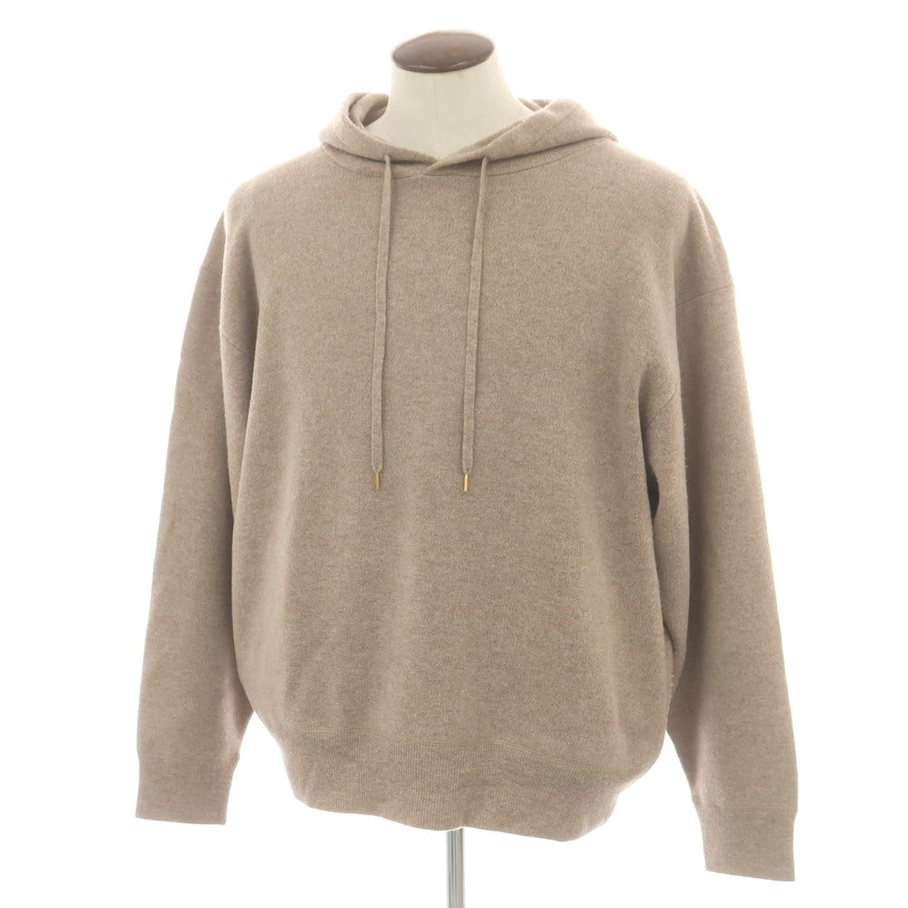 【中古】メイアス MEIAS ウールカシミヤ プルオーバー ニットパーカー ブラウンベージュ【 L 】【 状態ランクB 】【 メンズ 】