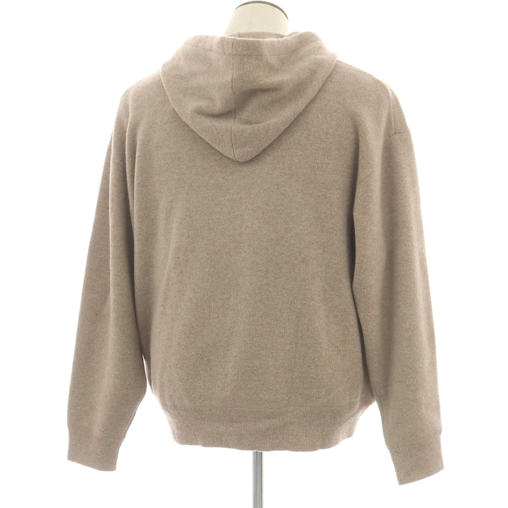 【中古】メイアス MEIAS ウールカシミヤ プルオーバー ニットパーカー ブラウンベージュ【 L 】【 状態ランクB 】【 メンズ 】