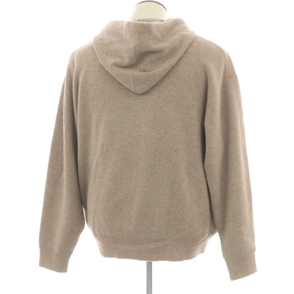【中古】メイアス MEIAS ウールカシミヤ プルオーバー ニットパーカー ブラウンベージュ【 L 】【 状態ランクB 】【 メンズ 】