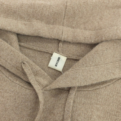 【中古】メイアス MEIAS ウールカシミヤ プルオーバー ニットパーカー ブラウンベージュ【 L 】【 状態ランクB 】【 メンズ 】