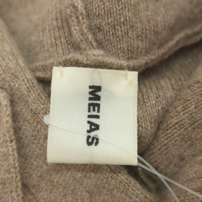 【中古】メイアス MEIAS ウールカシミヤ プルオーバー ニットパーカー ブラウンベージュ【 L 】【 状態ランクB 】【 メンズ 】