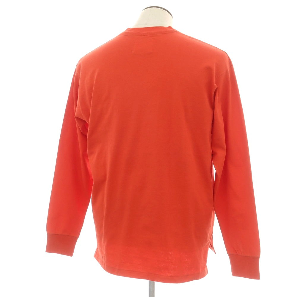 【中古】リパーパス RE-PURPOSE コットン天竺 Vネック 長袖Ｔシャツ レッドオレンジ【 サイズL 】【 状態ランクB 】【 メンズ 】 [BPD]