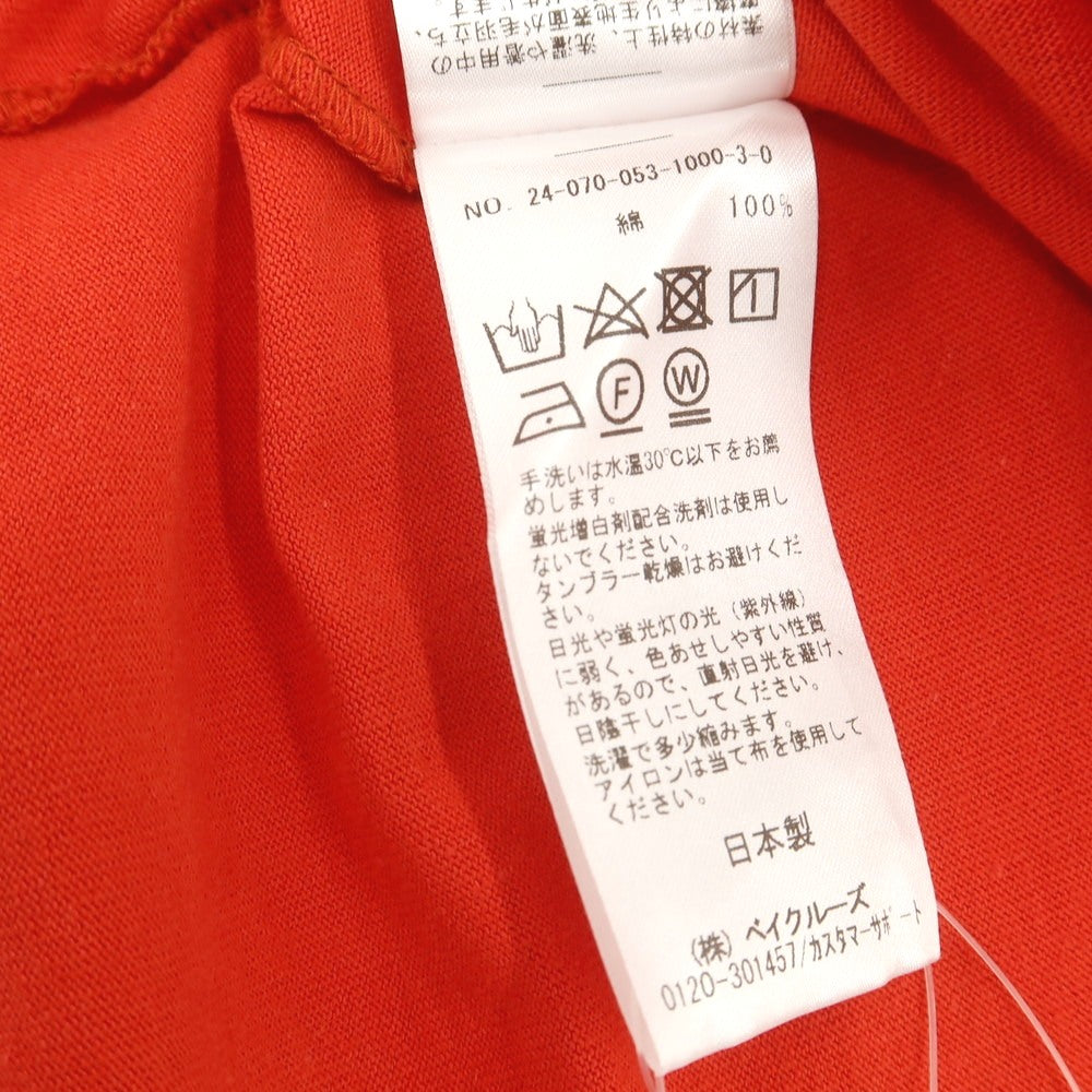 【中古】リパーパス RE-PURPOSE コットン天竺 Vネック 長袖Ｔシャツ レッドオレンジ【 サイズL 】【 状態ランクB 】【 メンズ 】 [BPD]