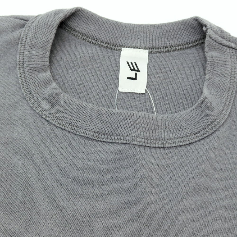 【中古】エルイー LE コットン クルーネック 半袖Ｔシャツ グレー【サイズF】【 状態ランクC 】【 メンズ 】 [EPD]