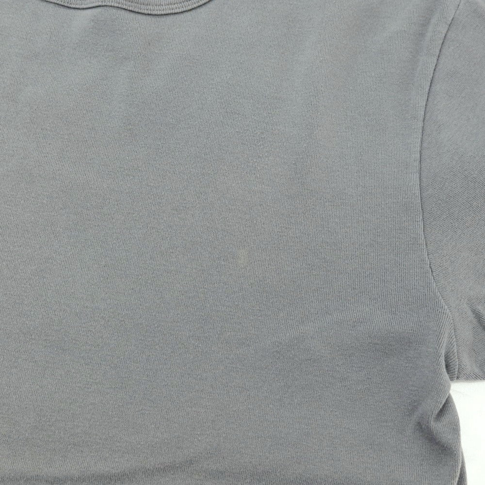 【中古】エルイー LE コットン クルーネック 半袖Ｔシャツ グレー【サイズF】【 状態ランクC 】【 メンズ 】 [EPD]