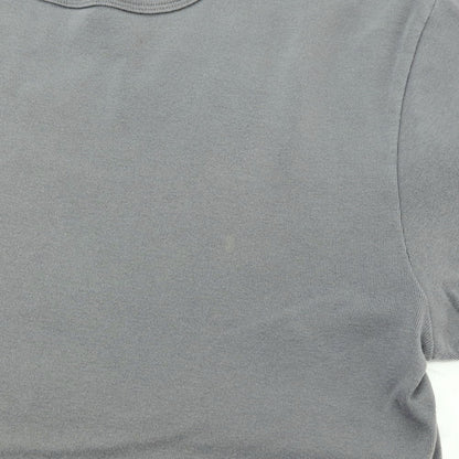 【中古】エルイー LE コットン クルーネック 半袖Ｔシャツ グレー【 F 】【 状態ランクC 】【 メンズ 】