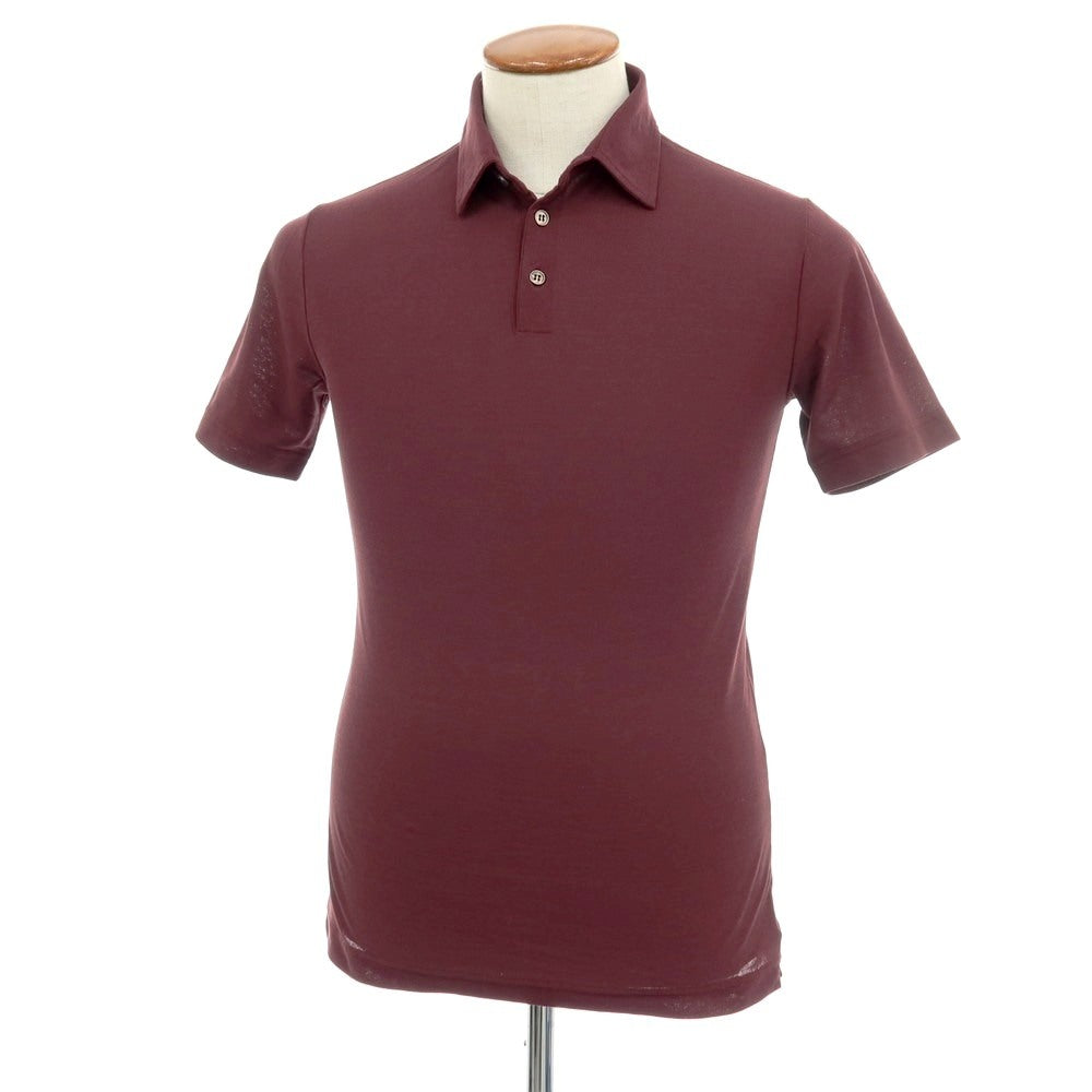 【中古】ザノーネ ZANONE アイスコットン 半袖ポロシャツ ワインレッド【 46 】【 状態ランクA 】【 メンズ 】