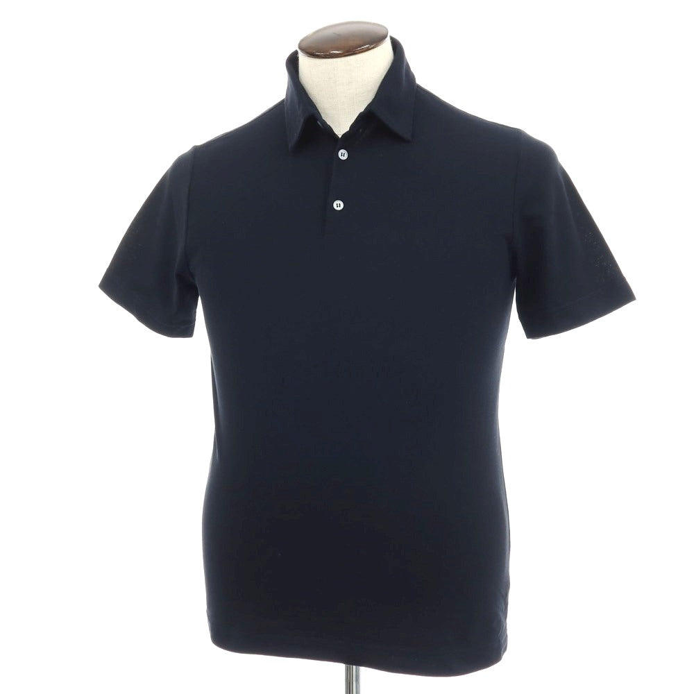 【中古】ザノーネ ZANONE アイスコットン 半袖ポロシャツ ダークネイビー【 表記なし（L位） 】【 状態ランクB 】【 メンズ 】