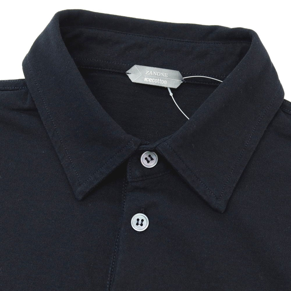 【中古】ザノーネ ZANONE アイスコットン 半袖ポロシャツ ダークネイビー【 表記なし（L位） 】【 状態ランクB 】【 メンズ 】