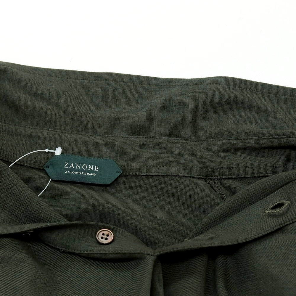 【中古】ザノーネ ZANONE アイスコットン 半袖ポロシャツ ダークオリーブ【 48 】【 状態ランクC 】【 メンズ 】