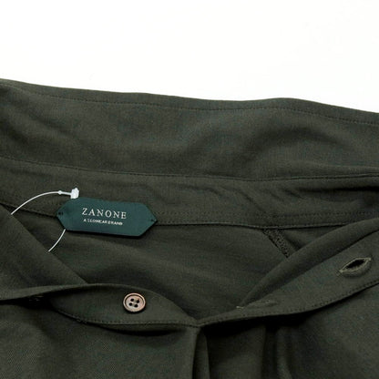 【中古】ザノーネ ZANONE アイスコットン 半袖ポロシャツ ダークオリーブ【 48 】【 状態ランクC 】【 メンズ 】