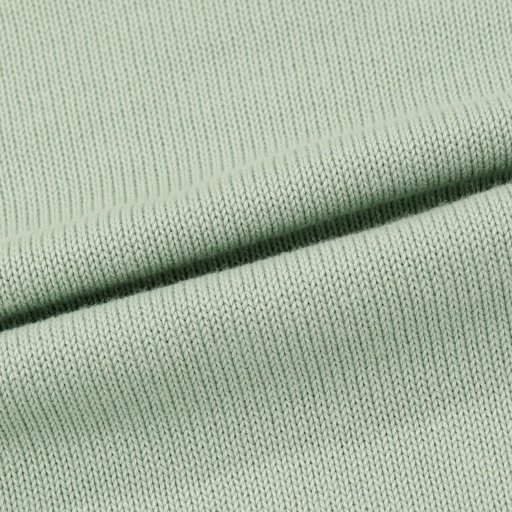 【中古】グランサッソ GRAN SASSO コットン クルーネック プルオーバーニット ライトダスティグリーン【 46 】【 状態ランクB 】【 メンズ 】