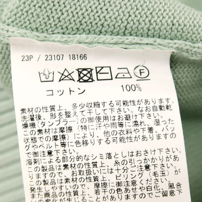 【中古】グランサッソ GRAN SASSO コットン クルーネック プルオーバーニット ライトダスティグリーン【 46 】【 状態ランクB 】【 メンズ 】